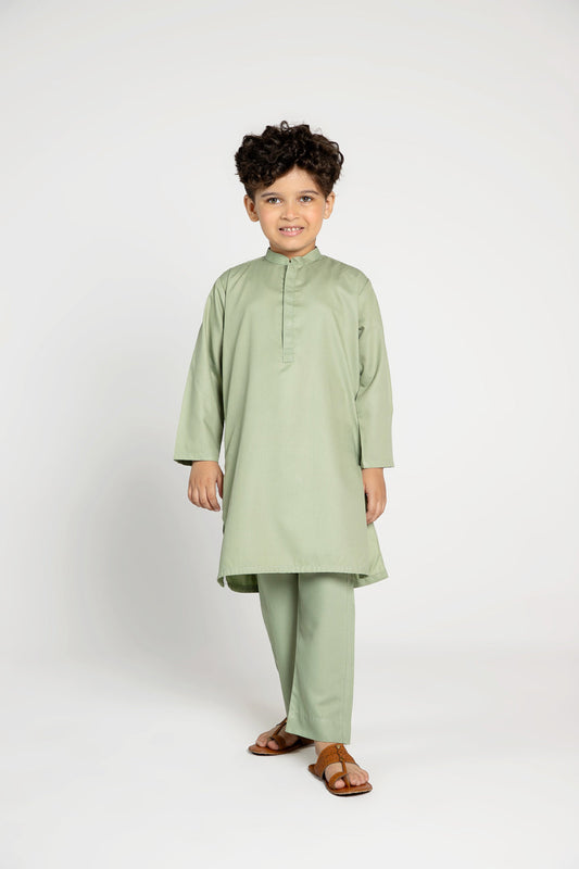 Green Kurta Set (MSKZB-025)