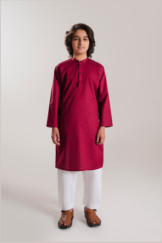 Maroon Embroidery Kurta (KZ-528)
