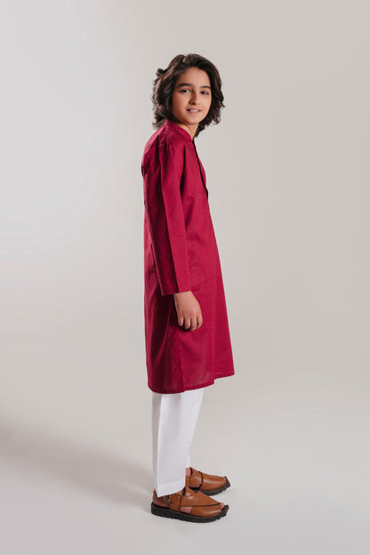 Maroon Embroidery Kurta (KZ-528)