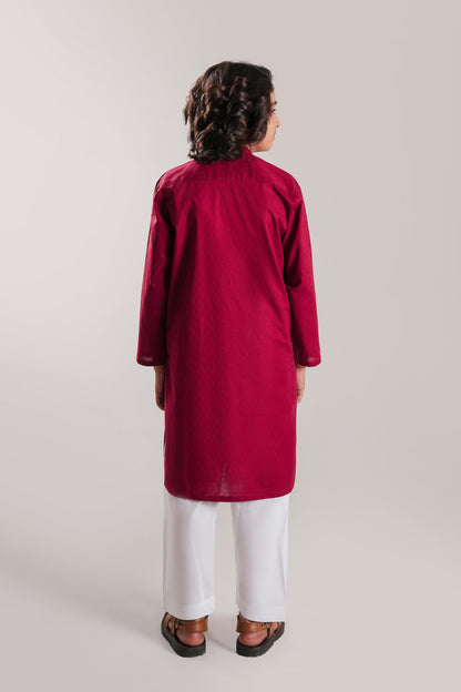 Maroon Embroidery Kurta (KZ-528)