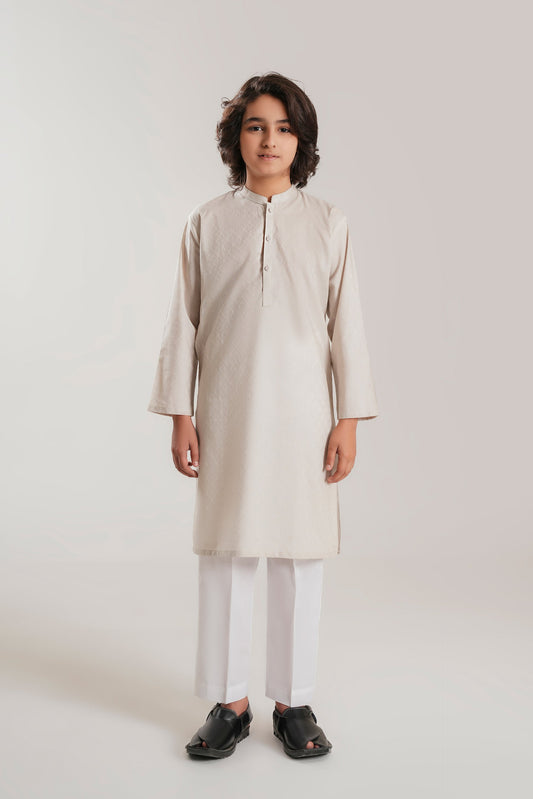 Beige Embroidery Kurta (KZ-531)