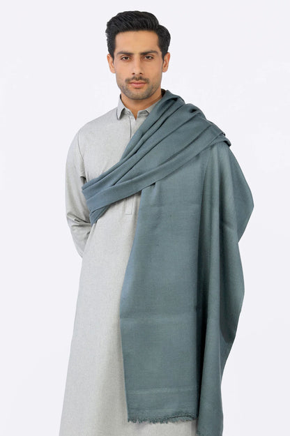 Men Green Wool Shawl