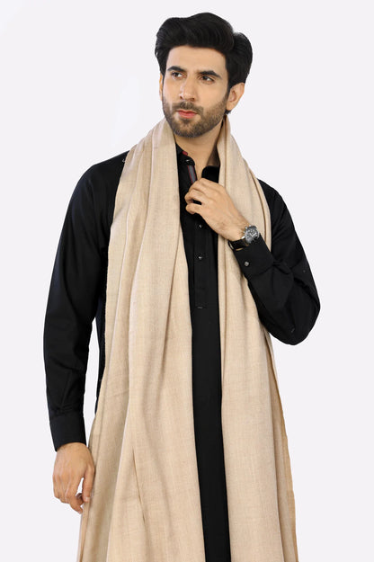 Men Fawn Woolen Shawl