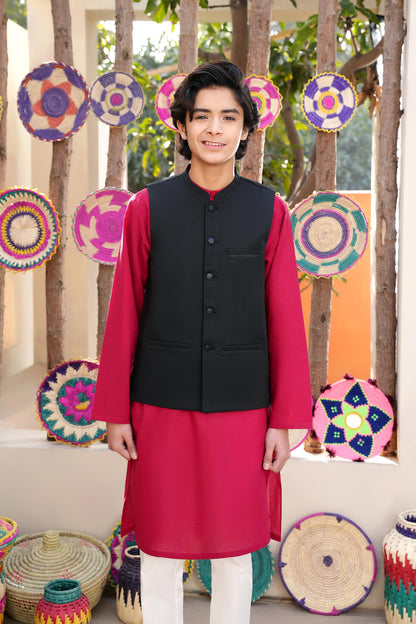 Black Basic Waistcoat (MSBCWC-013)