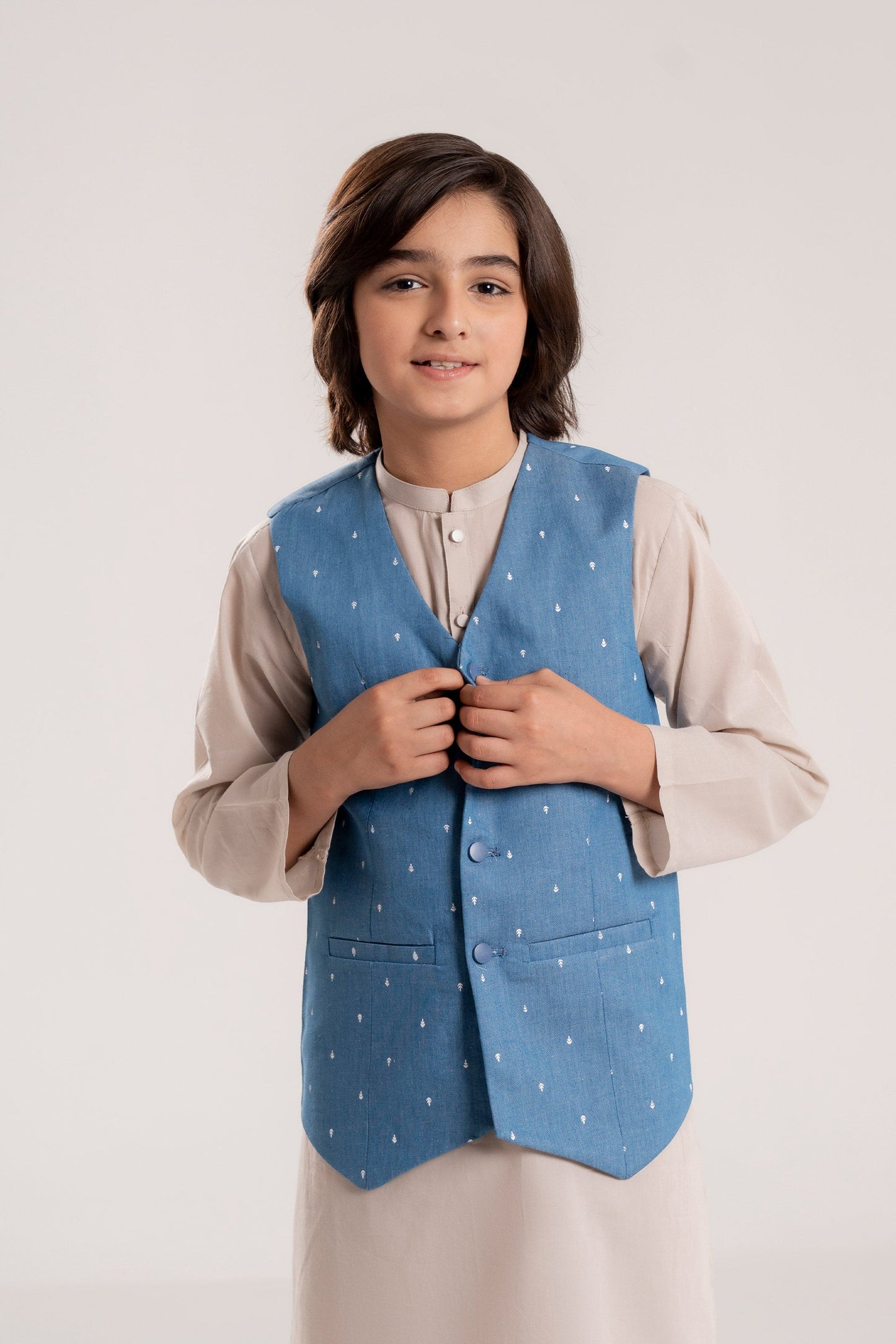 Denim Printed Waistcoat (MSBCWC-018)