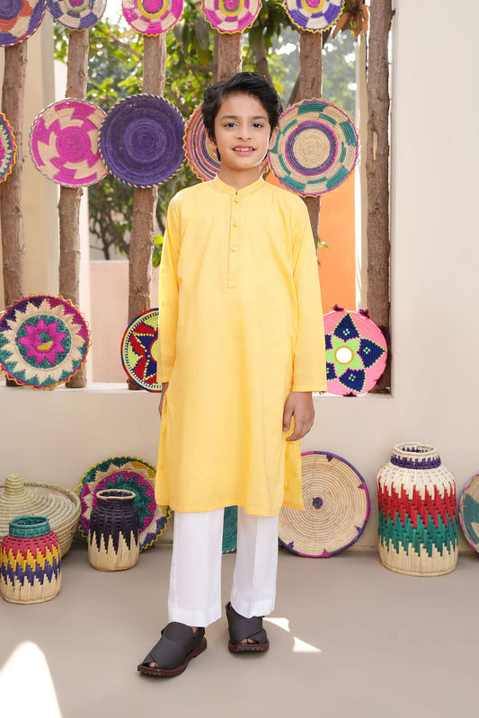 Mustard Embroidery Kurta (KZ-526)