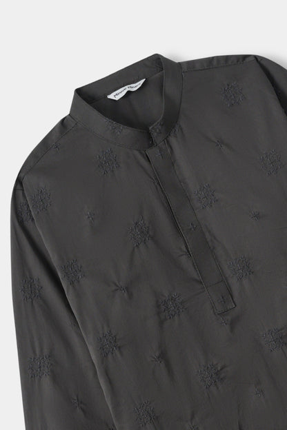 Charcoal Embroidery Kurta (MSKZ-32)