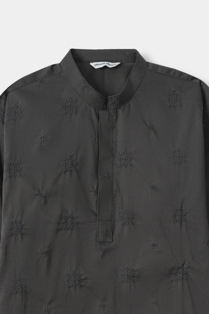 Charcoal Embroidery Kurta (MSKZ-32)