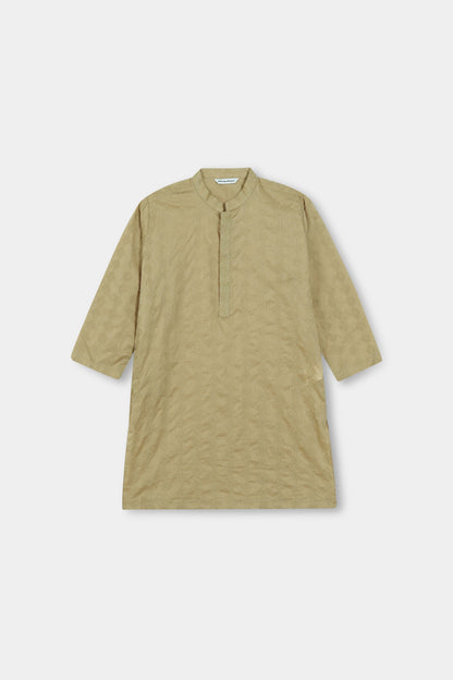 Khaki Embroidery Kurta (MSKZ-034)