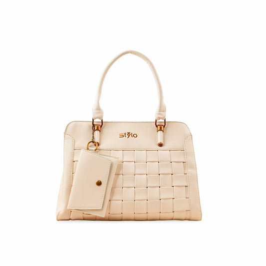 Beige Formal Hand Bag P36154