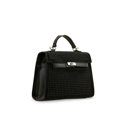 Black Fancy Hand Bag P36198