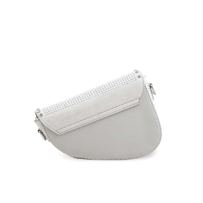 White Fancy Hand Bag P36200