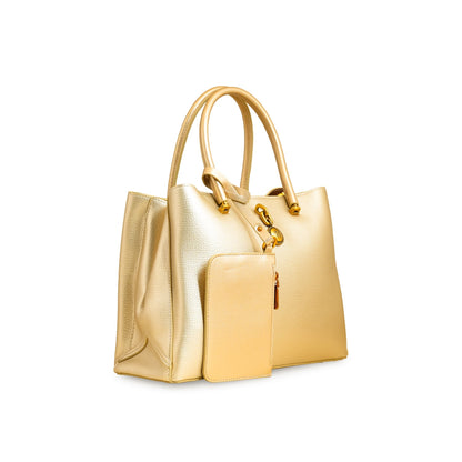 Golden Formal Hand Bag P36221