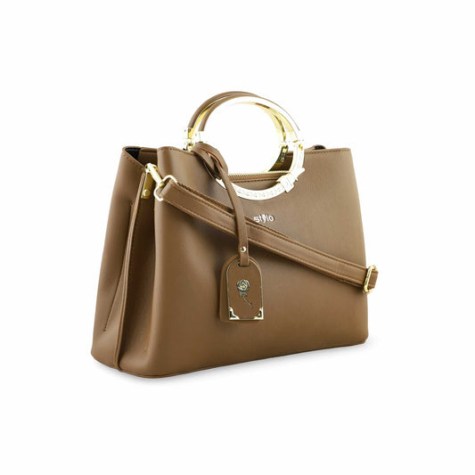 Khaki Formal Hand Bag P36255