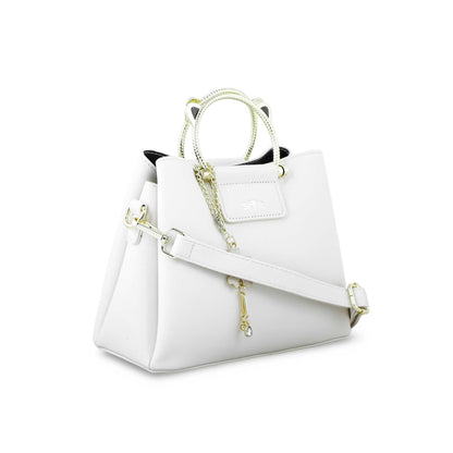 White Formal Hand Bag P36267