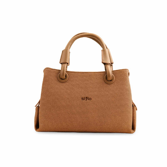 Khaki Formal Hand Bag For Ladies P36372