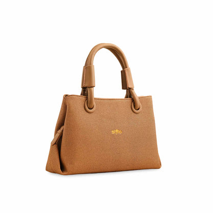 Khaki Formal Hand Bag For Ladies P36372
