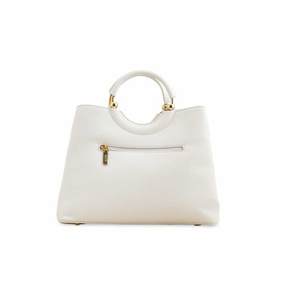 White Formal Hand Bag P36385