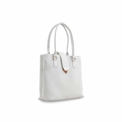 White Formal Hand Bag P55740