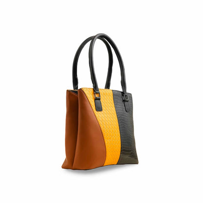 Mustard Formal Hand Bag For Ladies P55824