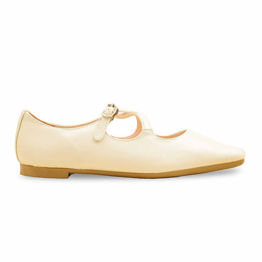 Cream Pumps For Ladies WN1232