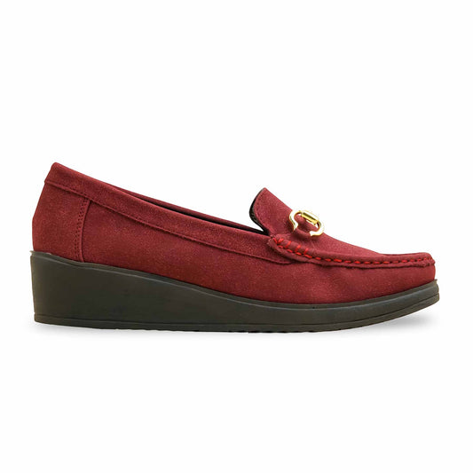 Maroon Moccasin For Ladies WN4529