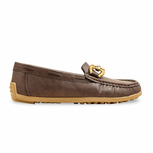 Brown Moccasin For Ladies WN4567