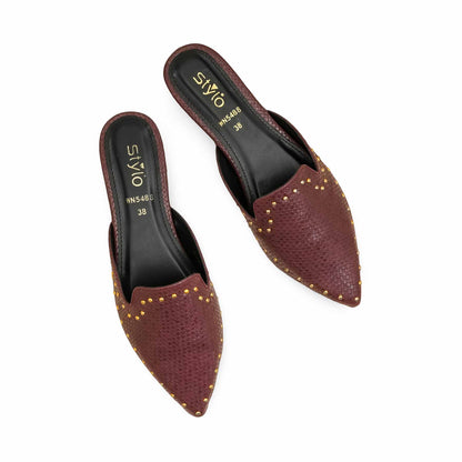 Maroon Back Open For Women WN5488