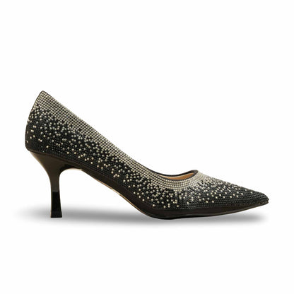 Black Court Shoes For Ladies WN7543