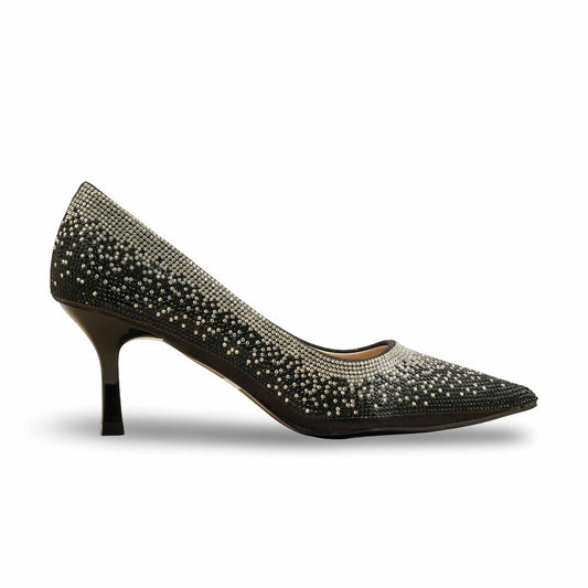 Black Court Shoes For Ladies WN7543