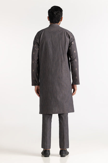 Dark Grey Embroidered Suit SK-E24-035