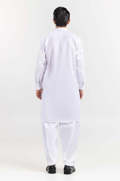 White Basic Chairman Latha Shalwar Kameez Suit SK-P22-019