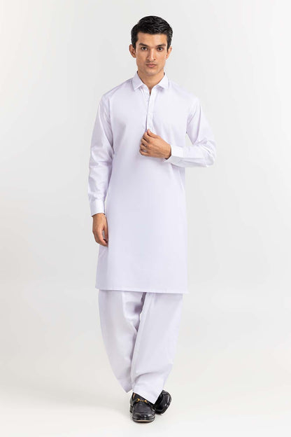 White Basic Chairman Latha Shalwar Kameez Suit SK-P22-019